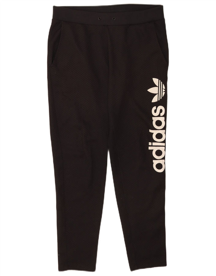 Adidas Ženske Graphic Trenirke Hlače UK 12 Srednji crni poliester