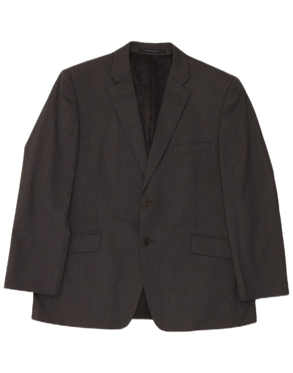 Ted Baker Muško rastezljivo dvodijelno odijelo s 2 gumba UK 42 XL W36 L30 Siva vuna