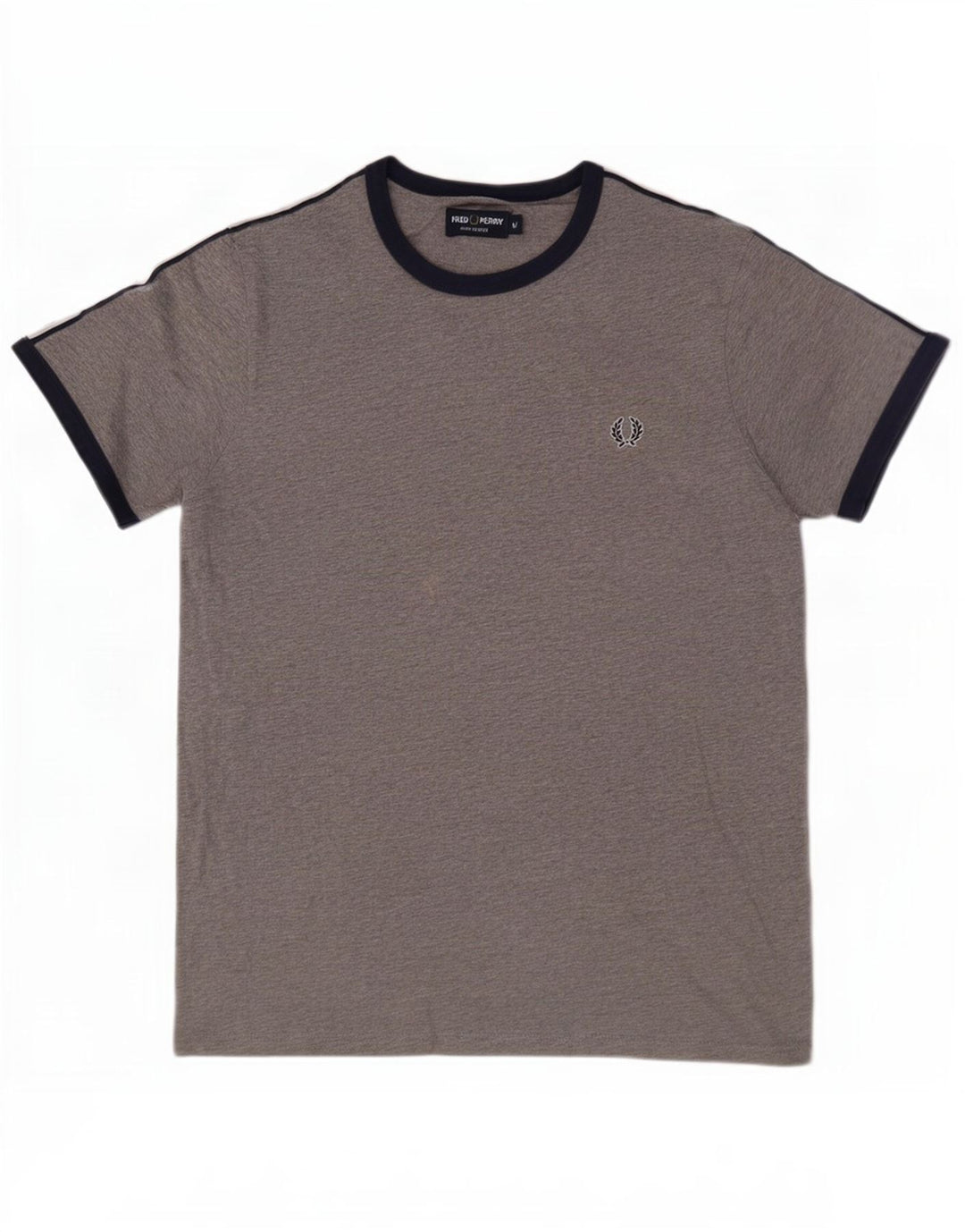 Fred Perry muška grafička majica kratkih rukava, srednje sivi flekasti pamuk