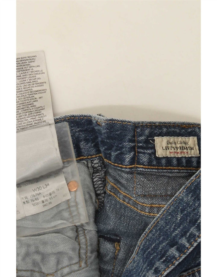 Levi's muške ravne traperice W30 L34 plavi pamuk