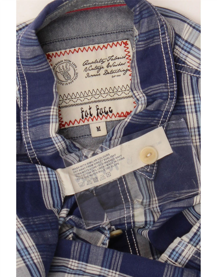 FAT FACE Muška košulja kratkih rukava Srednje tamnoplava karirana pamuk