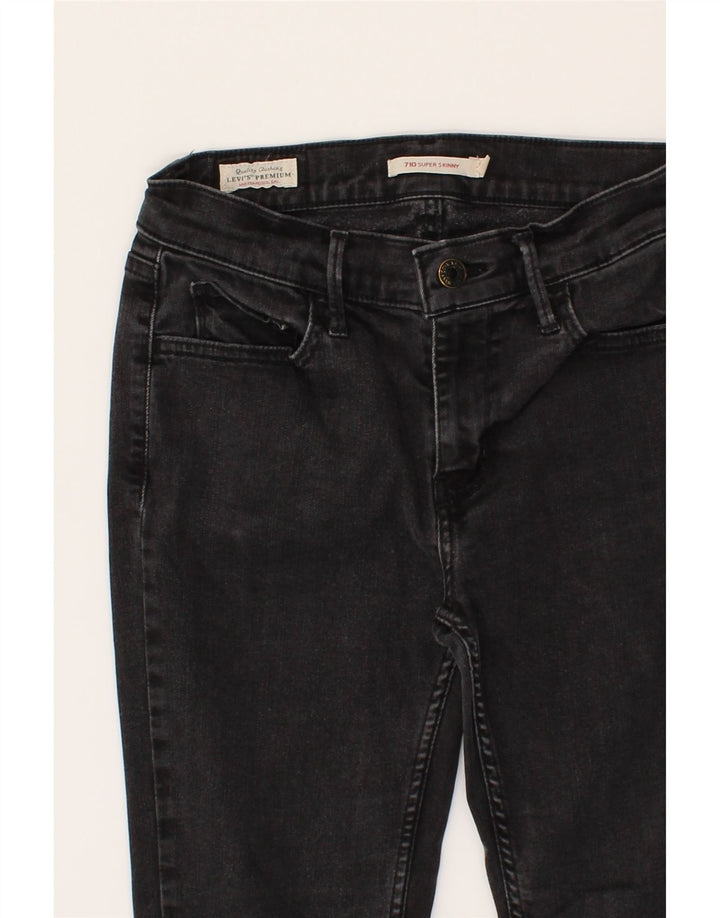 LEVI'S Womens 710 Super Skinny Jeans W29 L28 Black Vintage Levi's and Second-Hand Levi's from Messina Hembry 