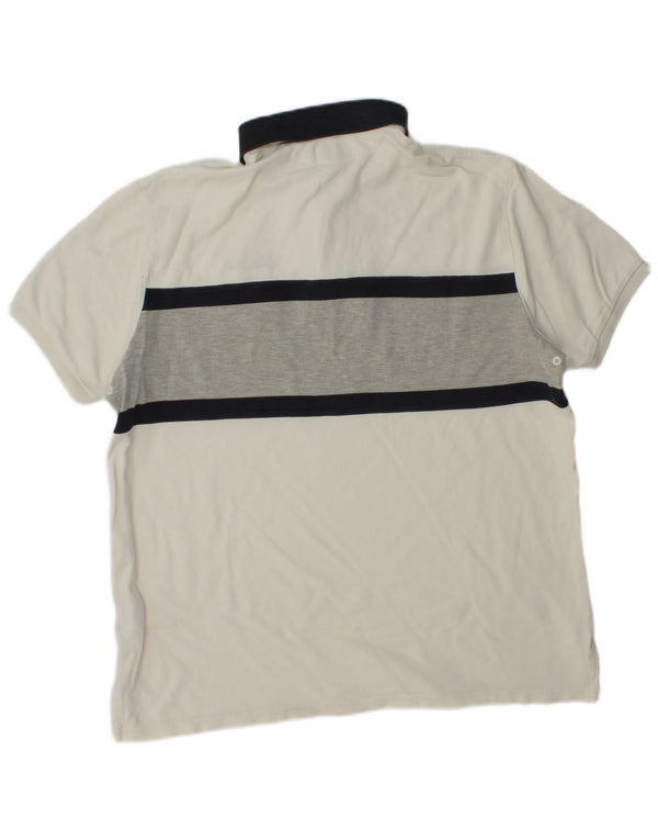 POLO RALPH LAUREN Muška polo majica prilagođenog kroja, velika bijela prugasta pamuk