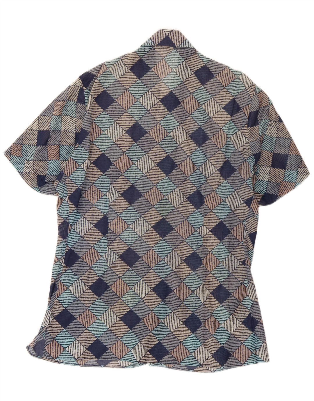 Vintage muška košulja kratkih rukava XL višebojna geometrijska