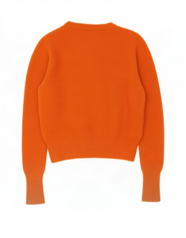 Zara ženski pulover s kratkim izrezom UK 12 srednje narančasti najlon