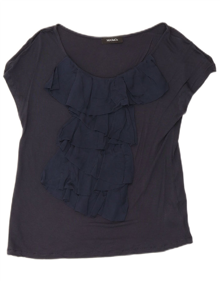 Max & Co. Top ženske bluze UK 8 Small tamnoplava viskoza