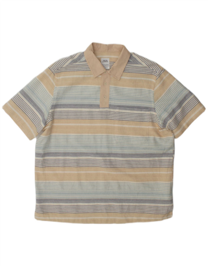 Zara muška polo majica, veliki pamuk na raznobojne pruge