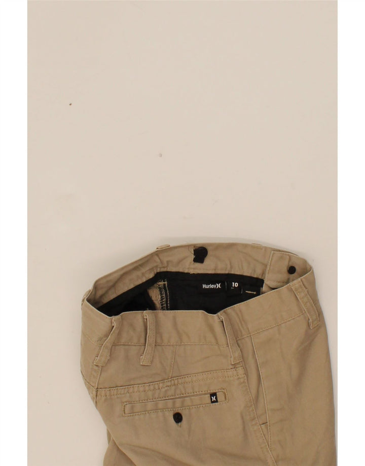 HURLEY Boys Chino Shorts 9-10 Years W24 Beige Vintage Hurley and Second-Hand Hurley from Messina Hembry 