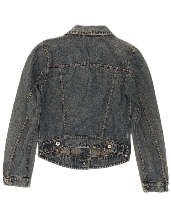 Vintage ženska crop traper jakna UK 4 XS plava