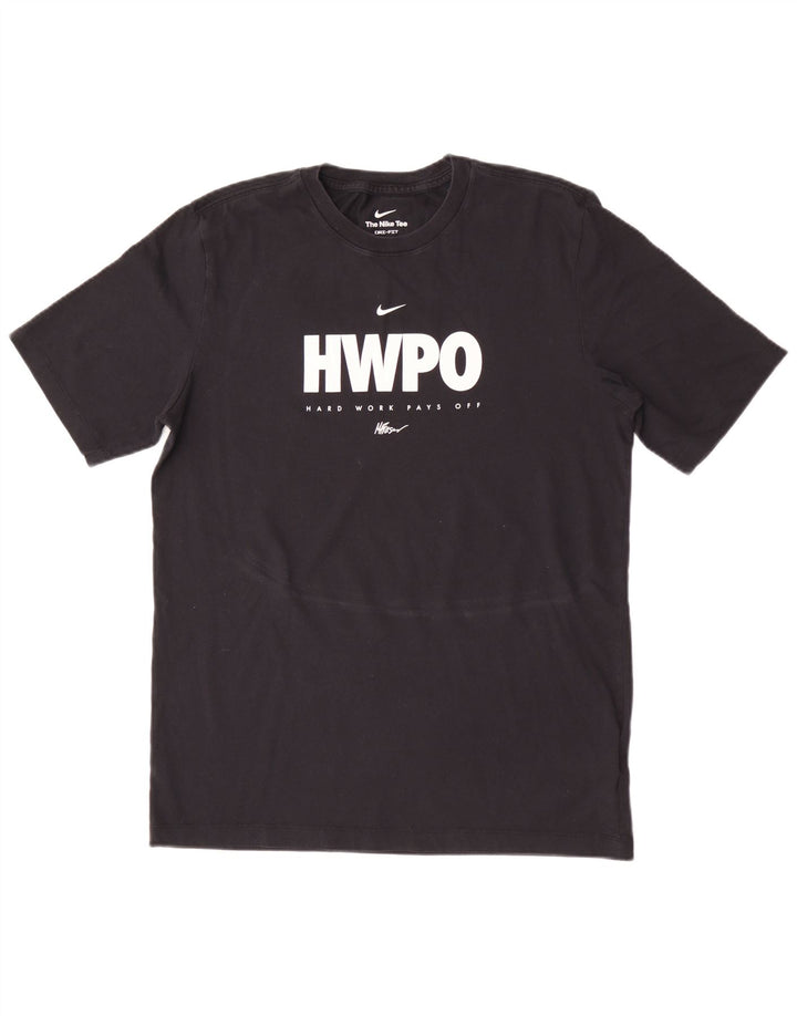 Nike Dri Fit Graphic T-Shirt Top srednje crni pamuk