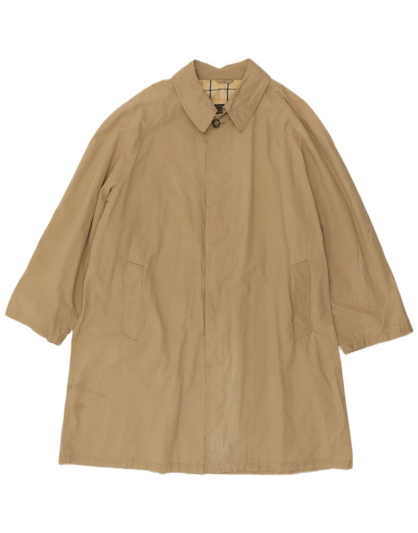BOOGIE Mens Overcoat IT 50 Large Beige Cotton