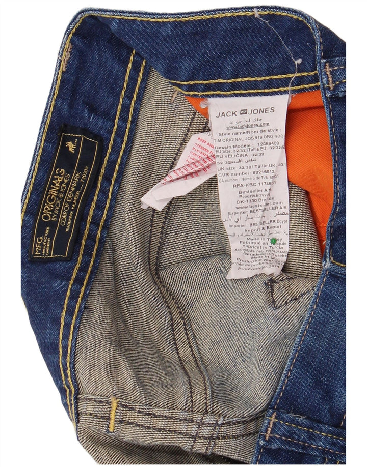 JACK & JONES Muške uske traperice W32 L32 Plavi pamuk