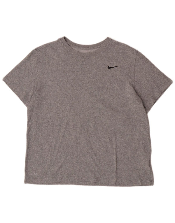 Nike muška Dri Fit majica kratkih rukava XL sivi flekasti pamuk