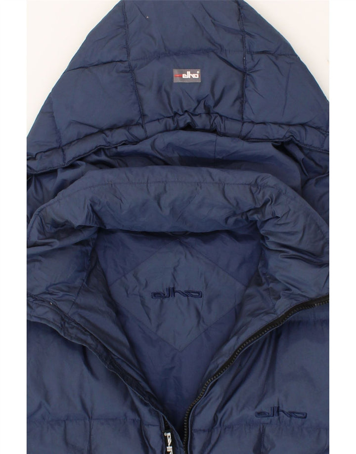 ELHO Womens Hooded Padded Jacket UK 20 2XL Navy Blue Polyamide Vintage Elho and Second-Hand Elho from Messina Hembry 