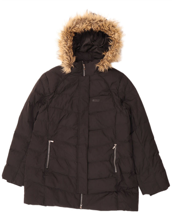Mountain Warehouse ženski podstavljeni kaput s kapuljačom UK 18 XL crni poliester