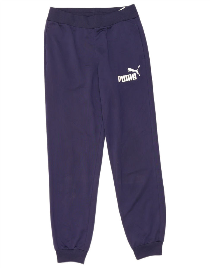 PUMA Boys Graphic Trenirka Hlače Joggers 13-14 Years Navy Blue