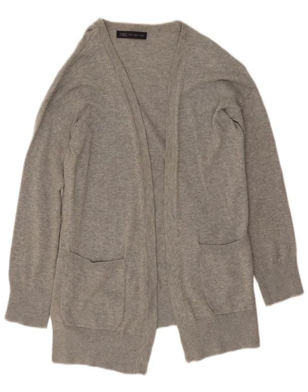 Marks & Spencer ženski otvoreni kardigan pulover UK 10 Small Gray