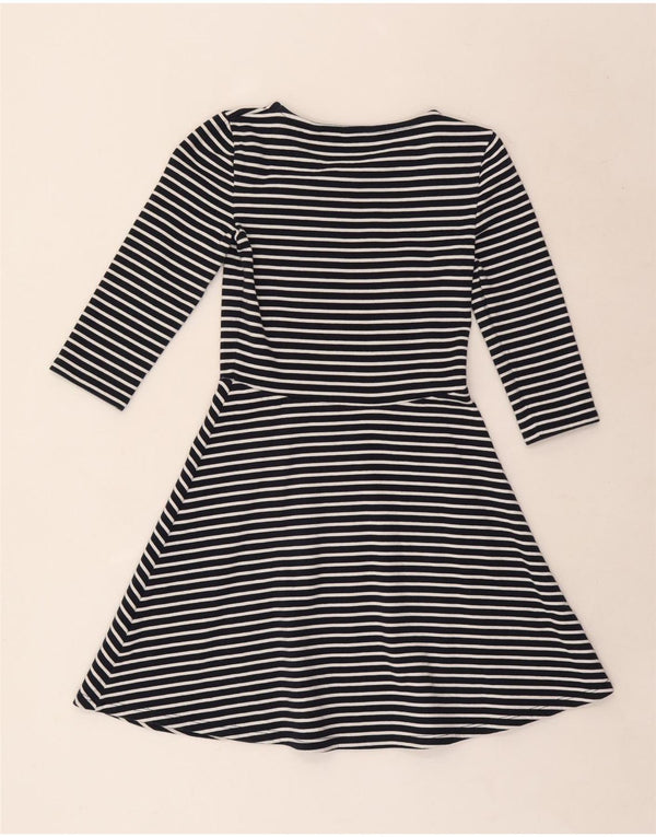 Jack Wills ženska haljina A-kroja s 3/4 rukavima UK 8 Mala mornarsko plava prugasta