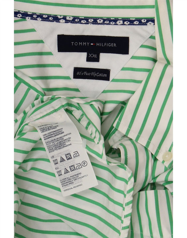 TOMMY HILFIGER Muška košulja 2XL Pamuk u zelene pruge