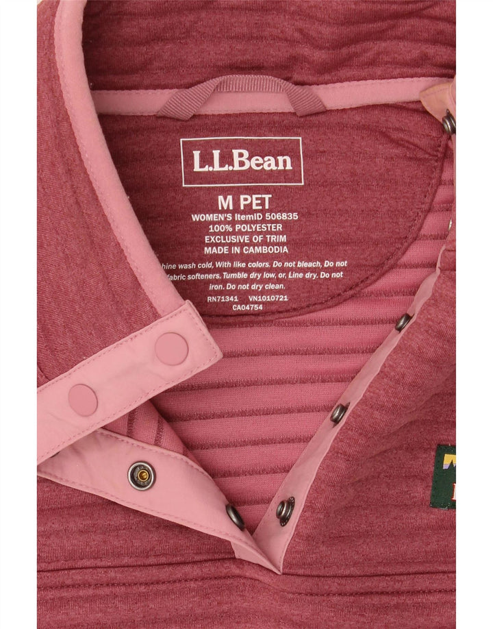 L.L.BEAN Ženska majica s dugmadima i izrezom UK 14 srednje tamnocrvena