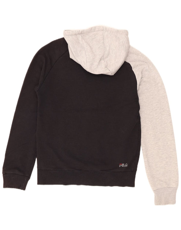 Fila muška majica s kapuljačom s kapuljačom XS Graphic Regular Fit, crni pamuk u blokovima boja