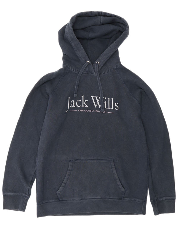 Jack Wills Ženska majica s kapuljačom s grafičkim motivima UK 12 Srednje tamnoplavi pamuk