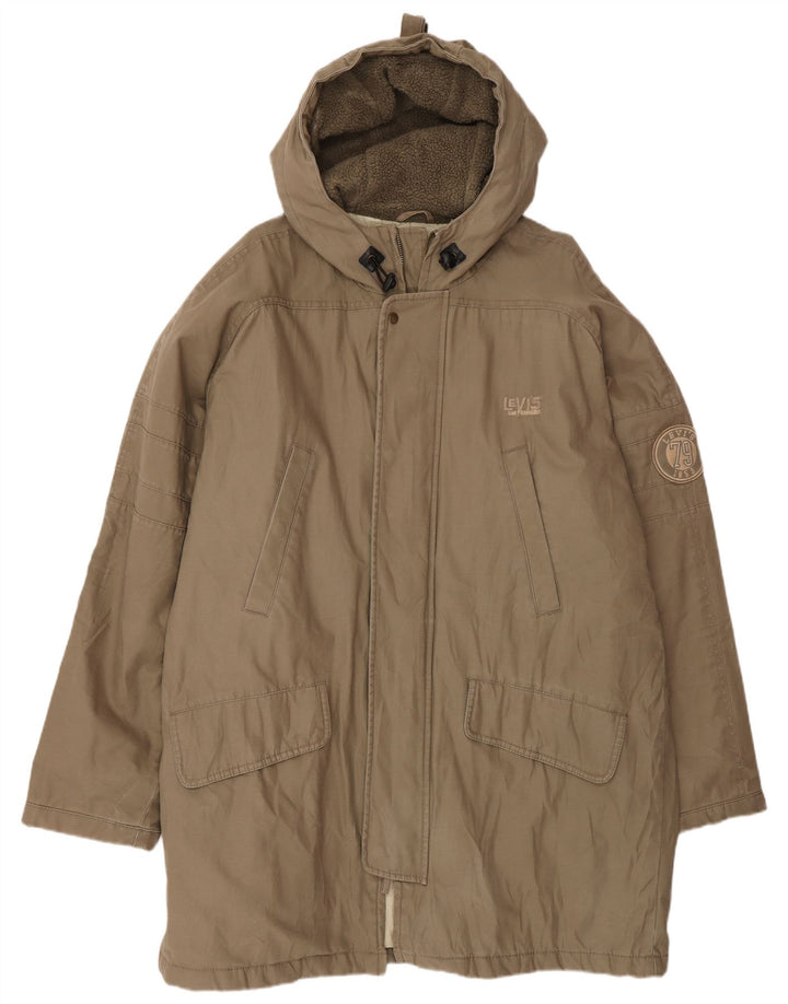 Levi's muška parka jakna s kapuljačom UK 40 Large Beige Cotton
