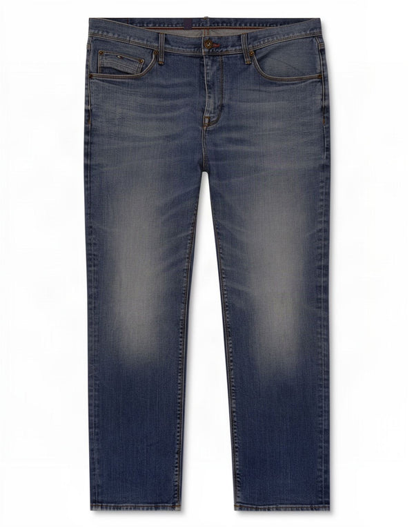 Tommy Hilfiger Mens Denton Straight Jeans W38 L30 Plavi pamuk