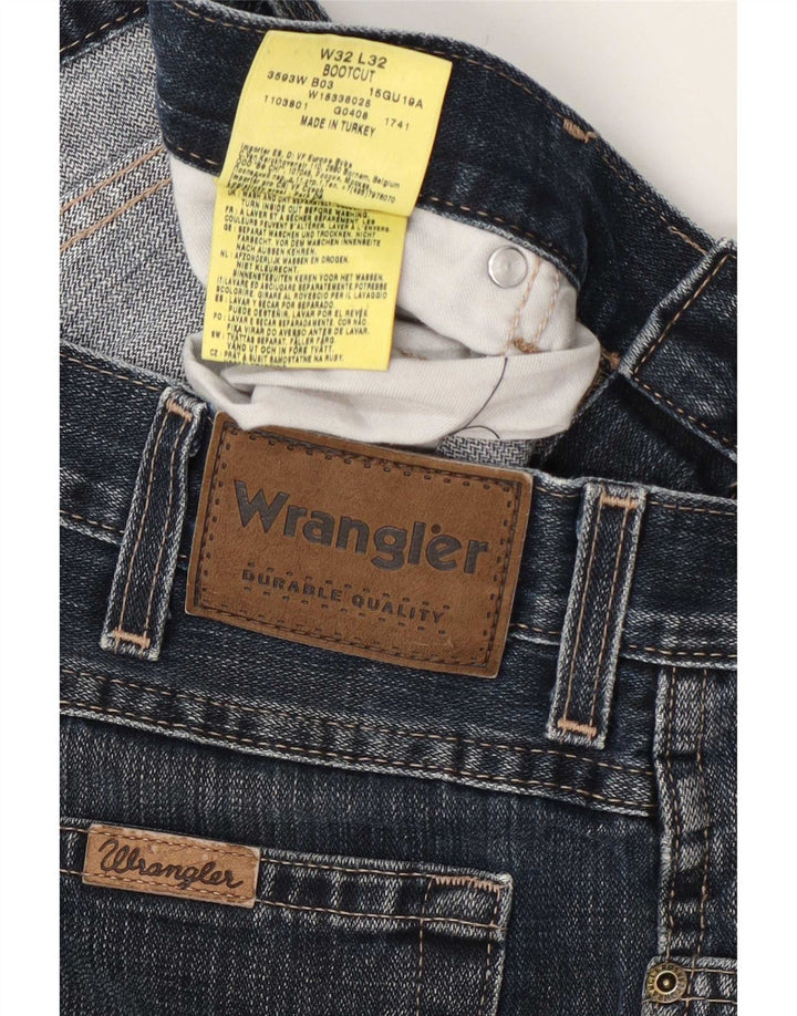 Muške traperice Wrangler Bootcut W32 L32 tamnoplavi pamuk