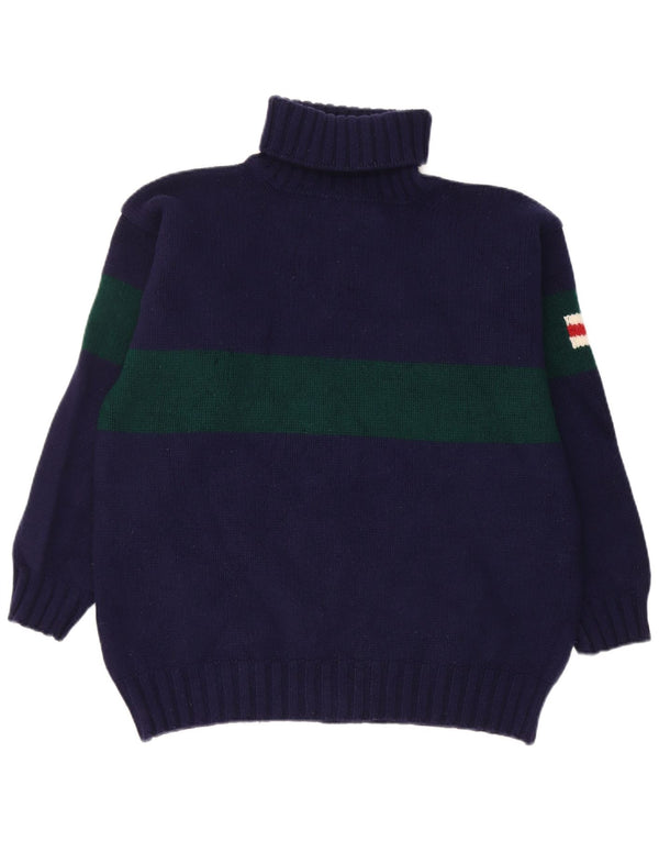 Hackett ženski džemper s rol izrezom UK 18 XL tamnoplava vuna
