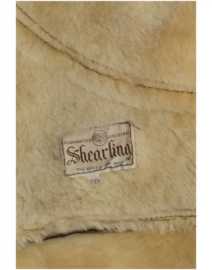 Vintage muška jakna s ovčicama IT 52 XL Smeđe ovčice