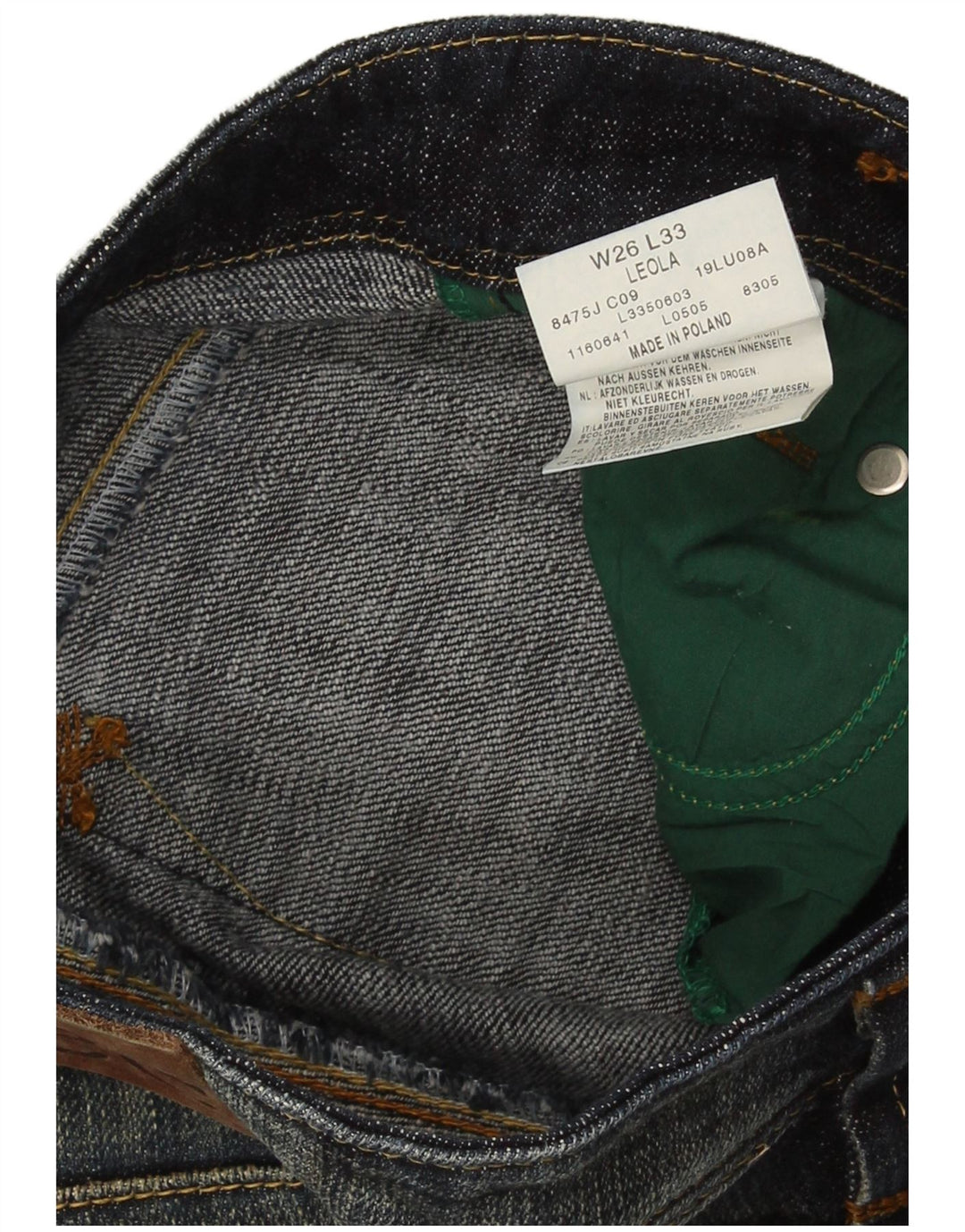 Lee ženske traperice Leola Bootcut W26 L33 tamnoplavi pamuk