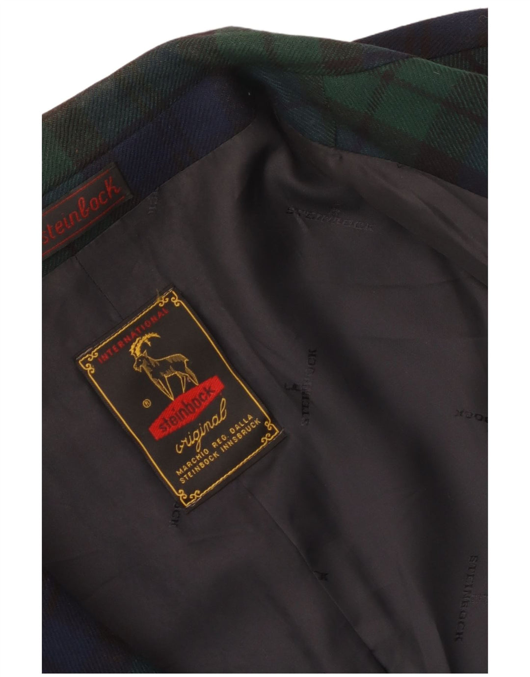 Steinbock ženski sako s 3 gumba UK 18 XL tamnoplavi karirani