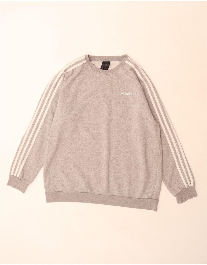Adidas ženska majica prekomjerne veličine UK 12/14 srednje sivi pamuk
