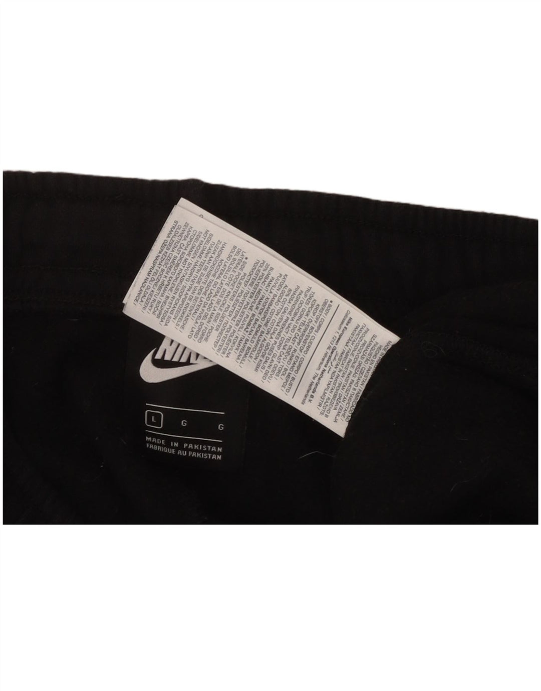 NIKE Muške trenirke s grafičkim motivima, velike crne pamučne hlače