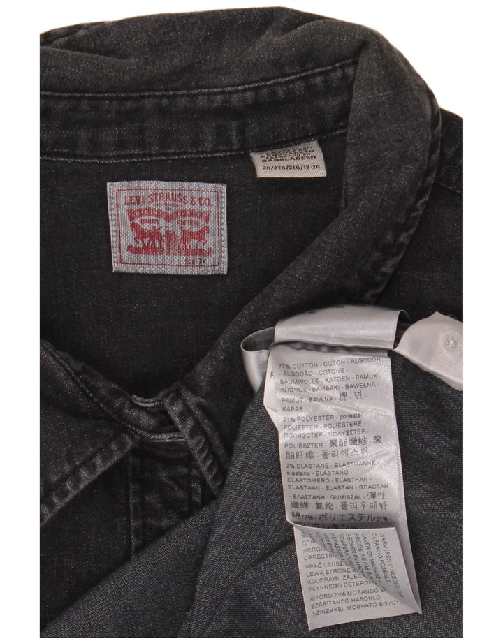 Levi's ženska traper košulja UK 20 2XL crni pamuk