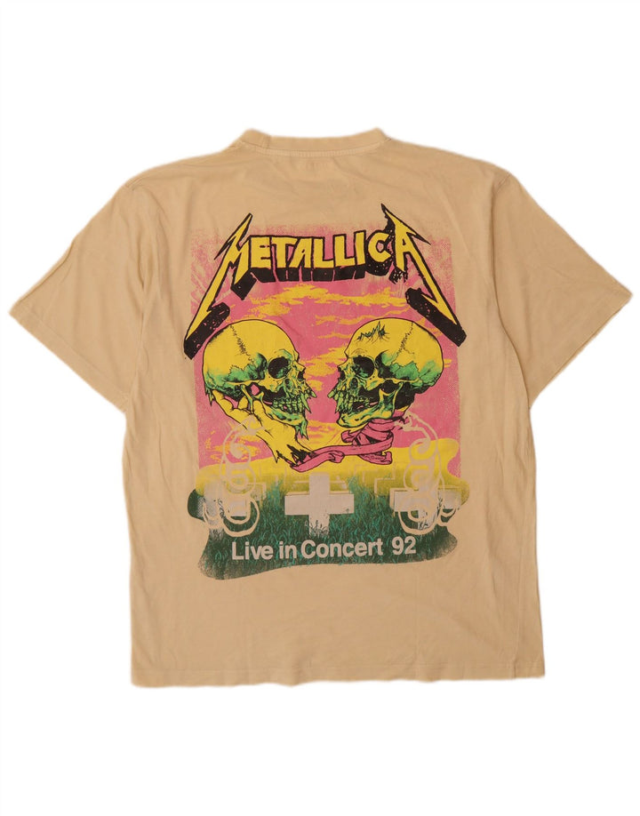 Pull & Bear muška majica kratkih rukava Metallica Graphic, srednje žuti pamuk