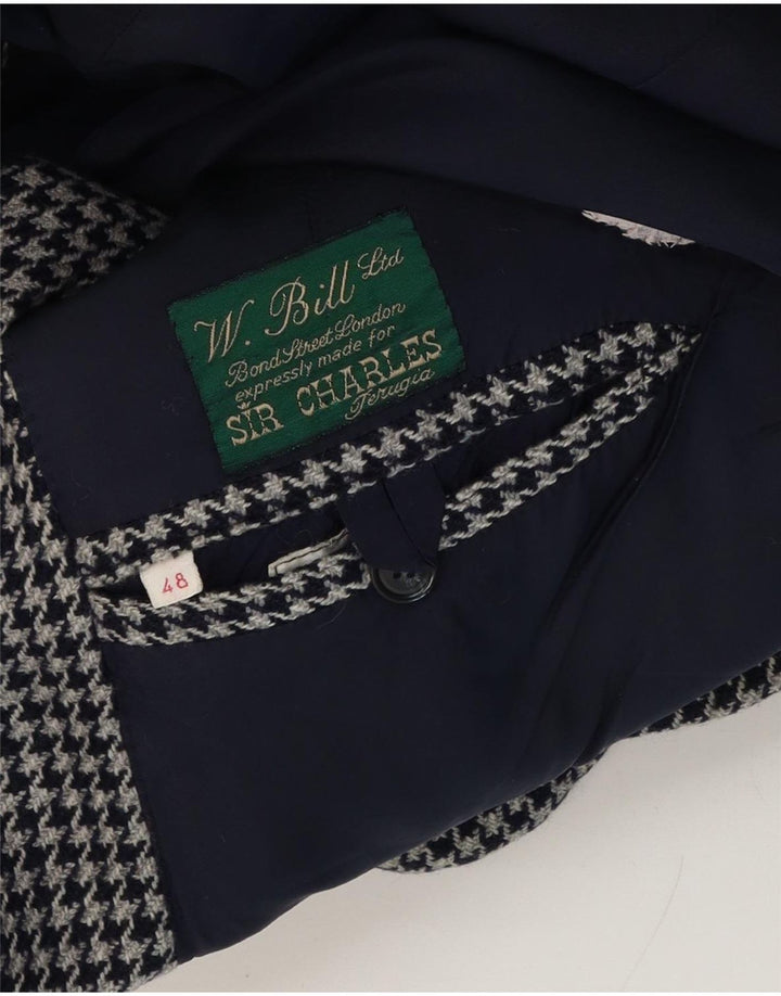 W.Bill London Muški sako sa 2 gumba IT 48 Srednje siva Houndstooth