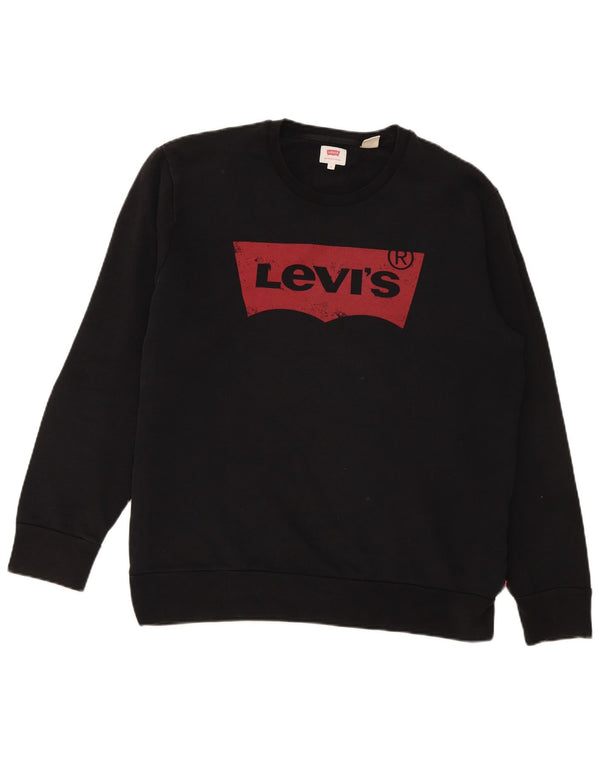 Levi's muška majica s grafičkim motivima, veliki crni pamuk