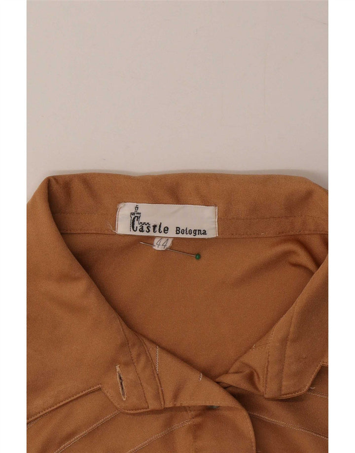 Castle Ženska košulja bluza UK 12 srednje bež poliester