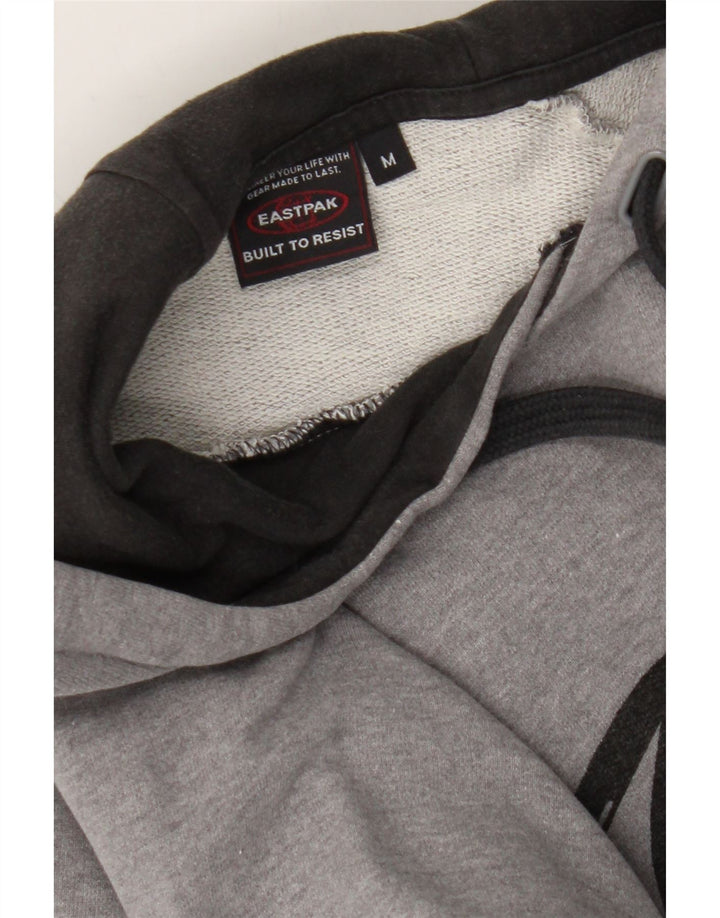 EASTPAK Mens Graphic Hoodie Jumper Medium Grey Cotton Vintage Eastpak and Second-Hand Eastpak from Messina Hembry 