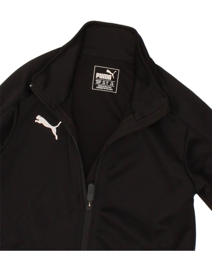 PUMA Boys Tracksuit Top Jacket 5-6 Years Black Polyester Vintage Puma and Second-Hand Puma from Messina Hembry 
