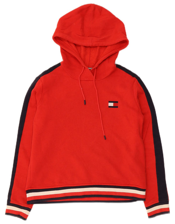 Tommy Hilfiger Ženska majica s kapuljačom opuštenog kroja UK 6 XS Red Colourblock