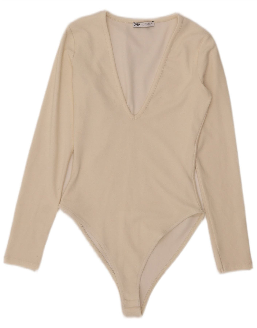 Zara ženski bodi dugih rukava UK 12 Medium Off White