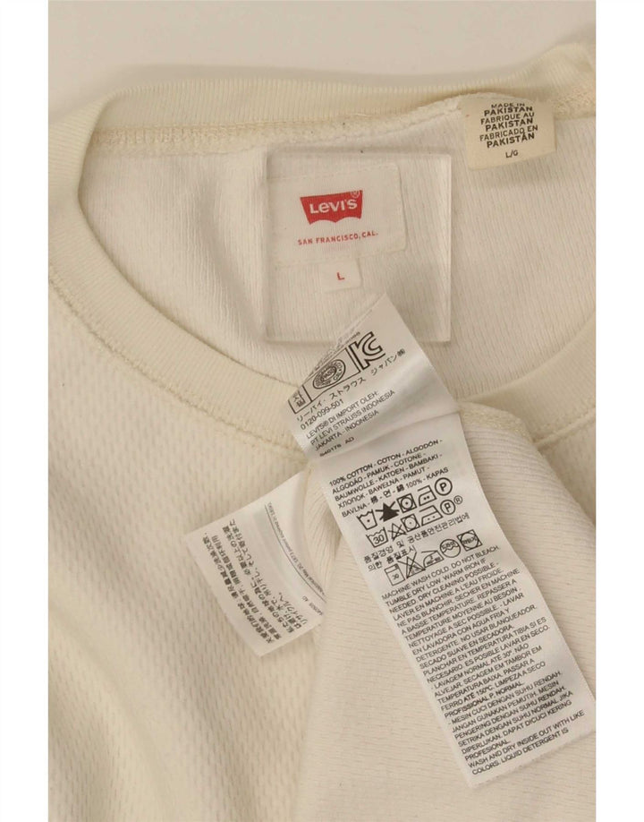 Levi's muška majica dugih rukava, veliki bijeli pamuk