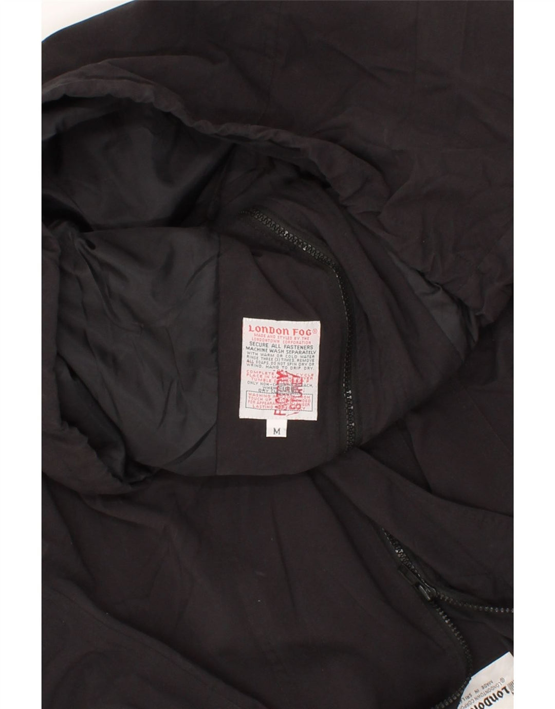 LONDON FOG Womens Overcoat UK 14 Medium Black Vintage London Fog and Second-Hand London Fog from Messina Hembry 