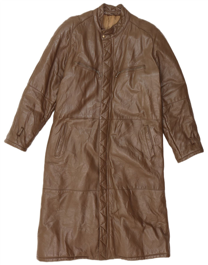 VINTAGE muški kožni kaput UK 38 Srednje smeđa