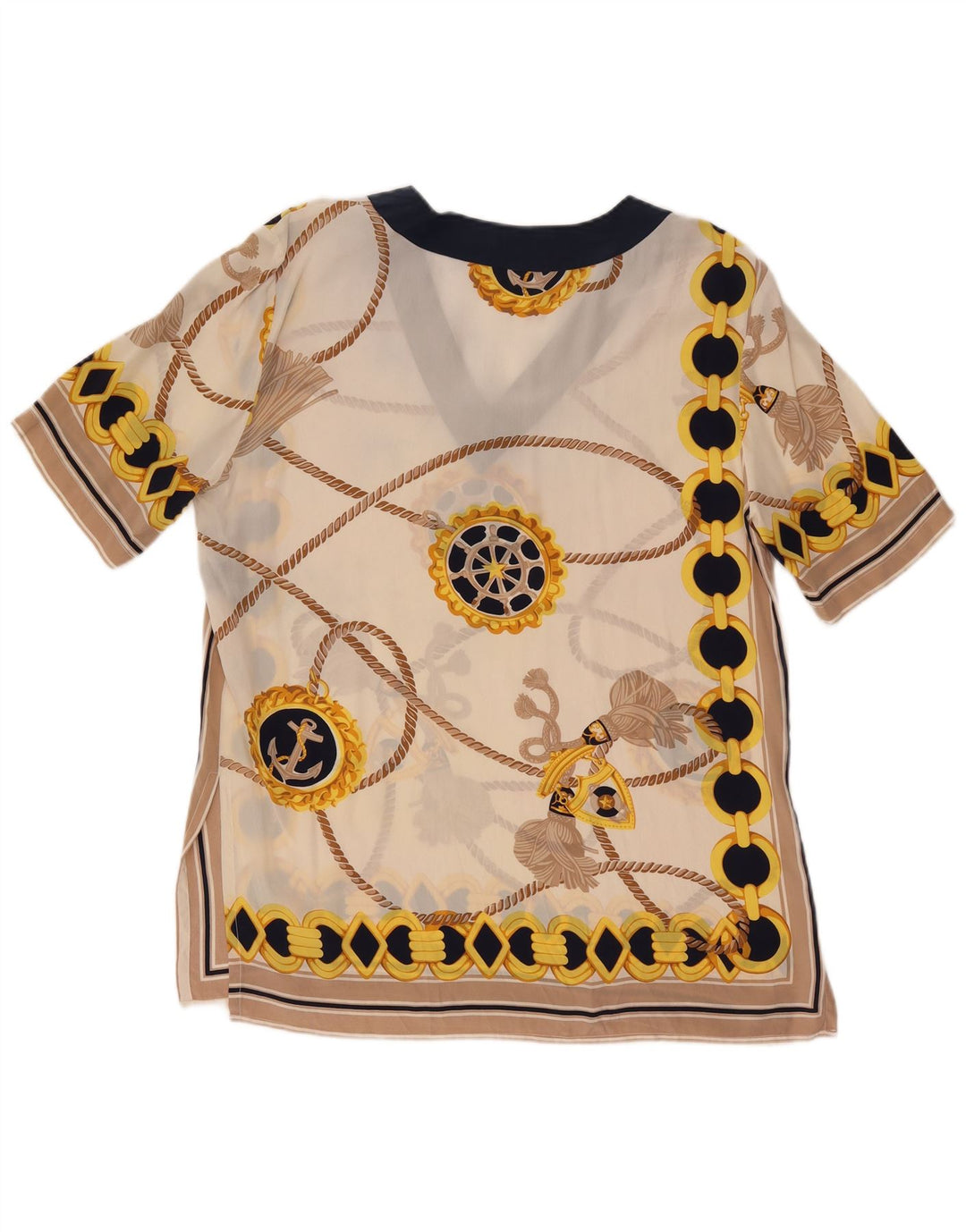 Pancaldi & B gornji dio ženske bluze s apstraktnim uzorkom UK 12 srednje bijele boje