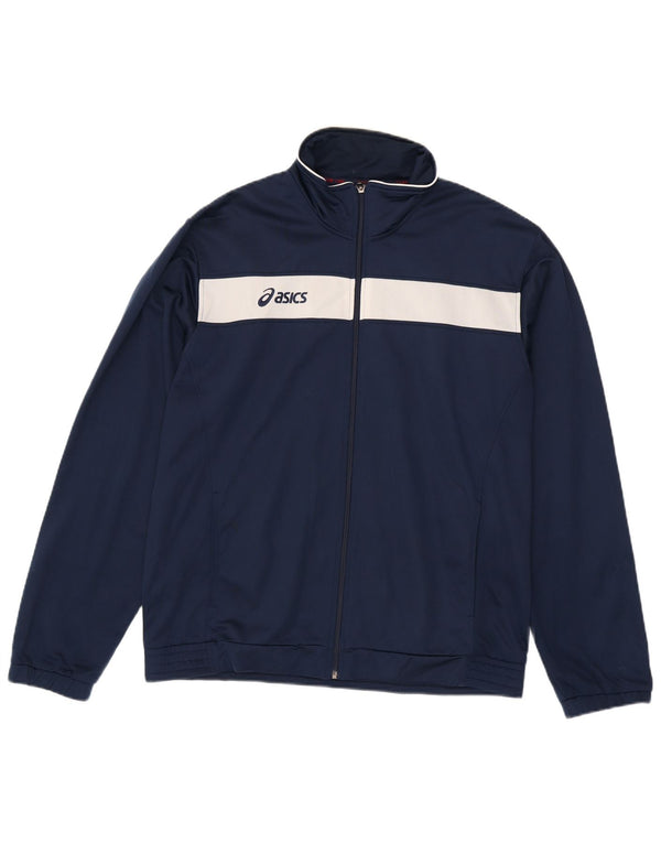 Asics muška gornja jakna za trenirku 2XL tamnoplava poliesterska boja