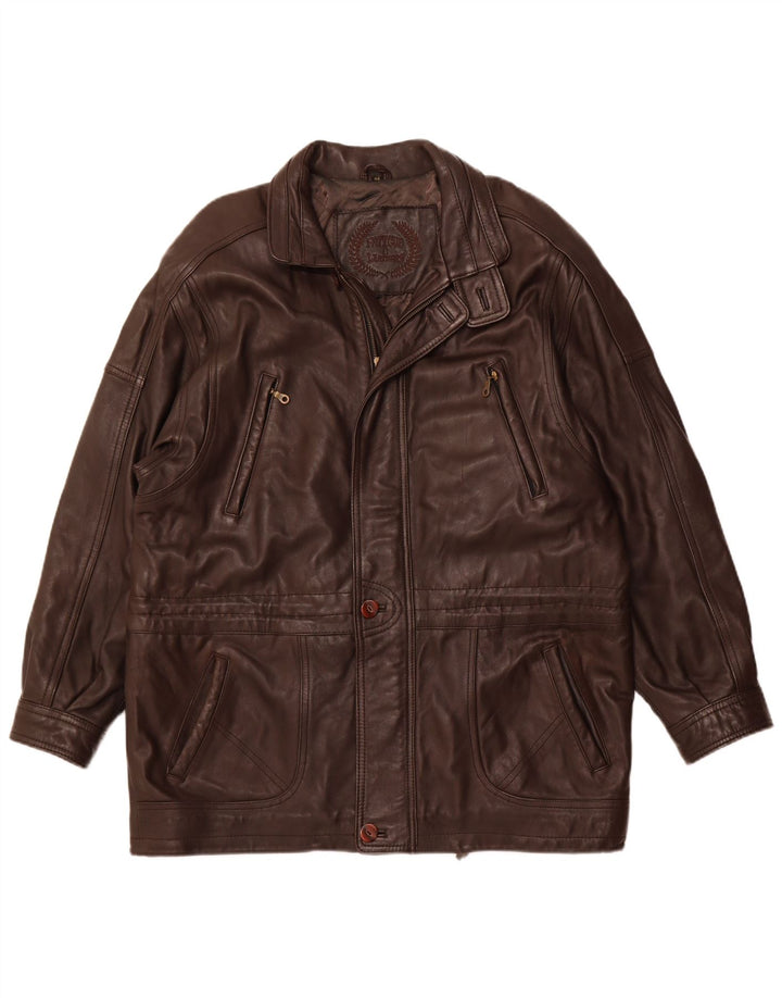 FATIGUE Muška kožna jakna UK 44 2XL Smeđa koža